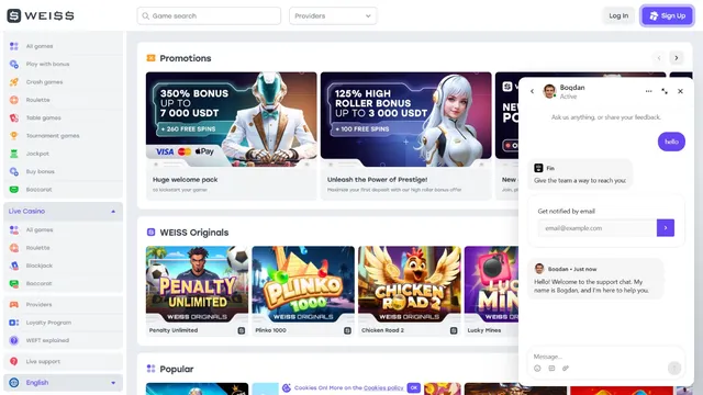 weiss casino support