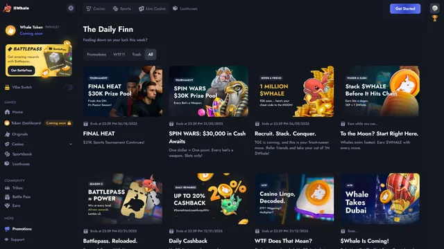 whale.io casino promotions