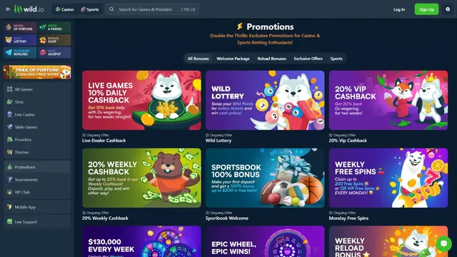 wild.io casino promotions