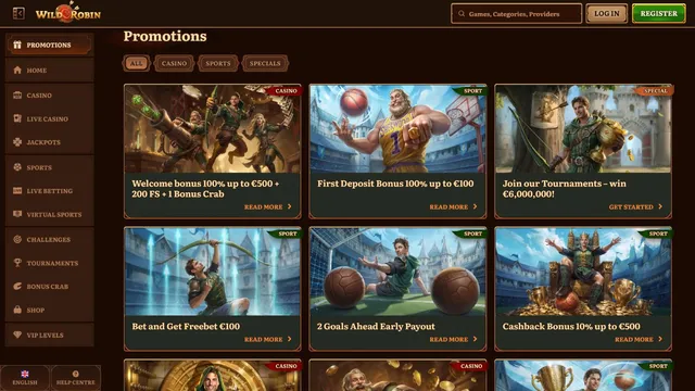 wildrobin casino promotions