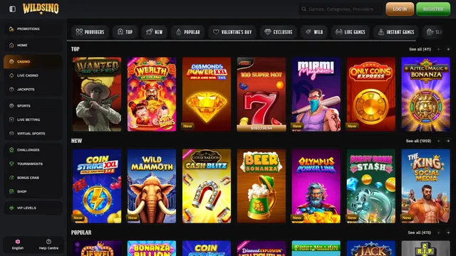 wildsino casino games