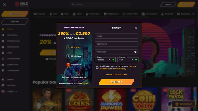 wildtokyo casino registration