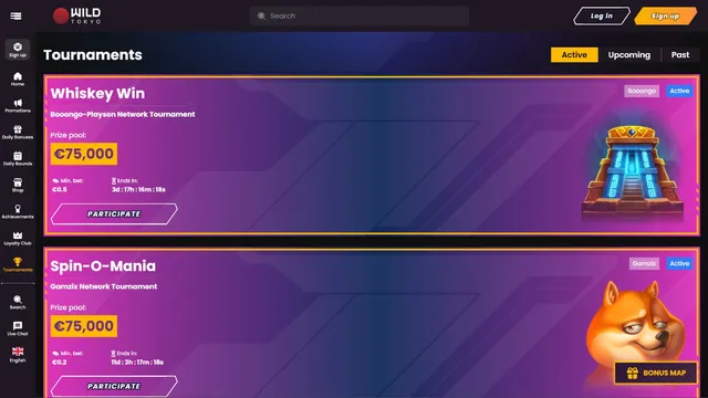 wildtokyo casino tournaments