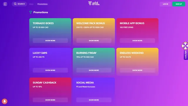 wildtornado casino promotions
