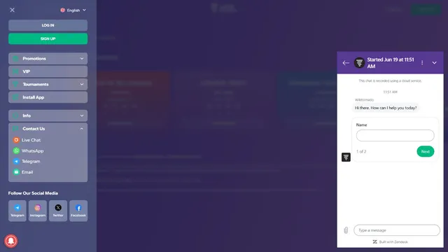 wildtornado casino support