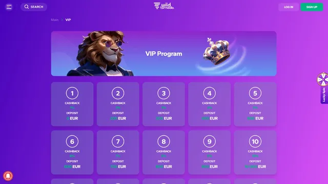 wildtornado casino vip club