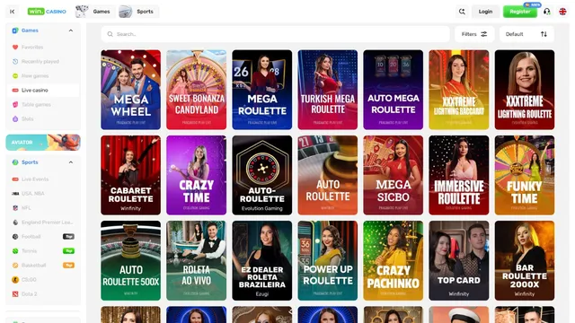 win.casino live games