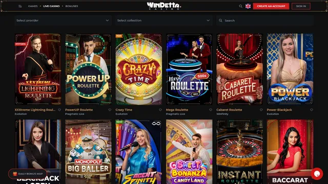 windetta casino live games