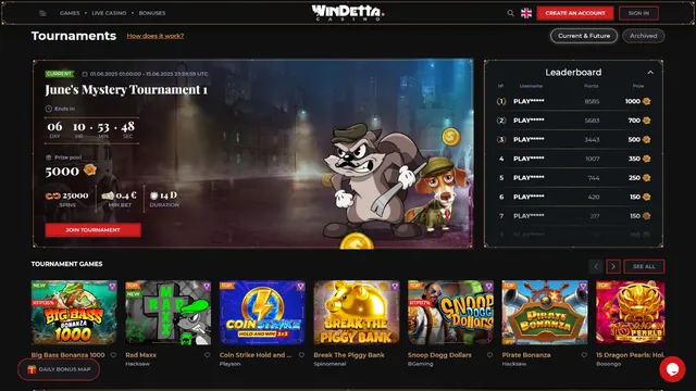 windetta casino tournaments