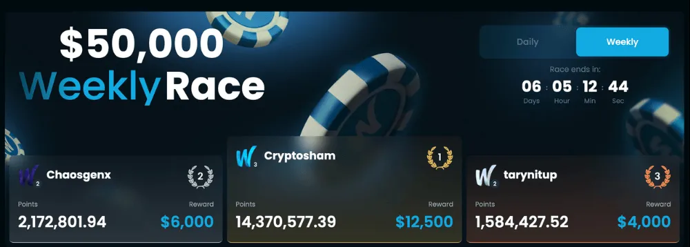 winna casino weekly race icon