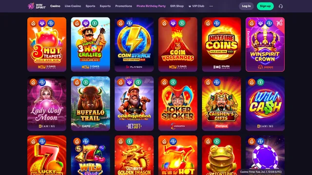 winspirit casino games