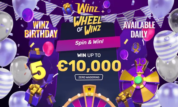 winz casino 5 years daily wow icon