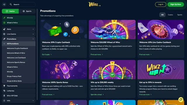 winz casino promotions