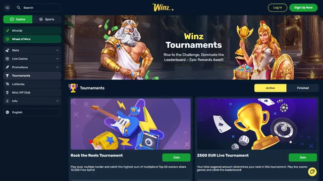 winz casino tournaments