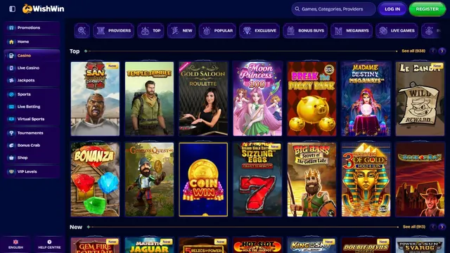 wishwin casino games