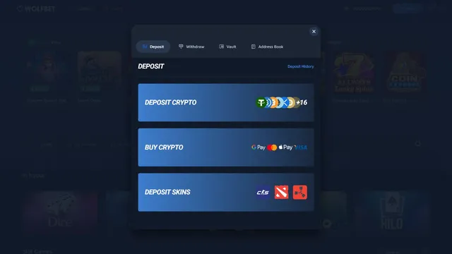 wolfbet casino deposit