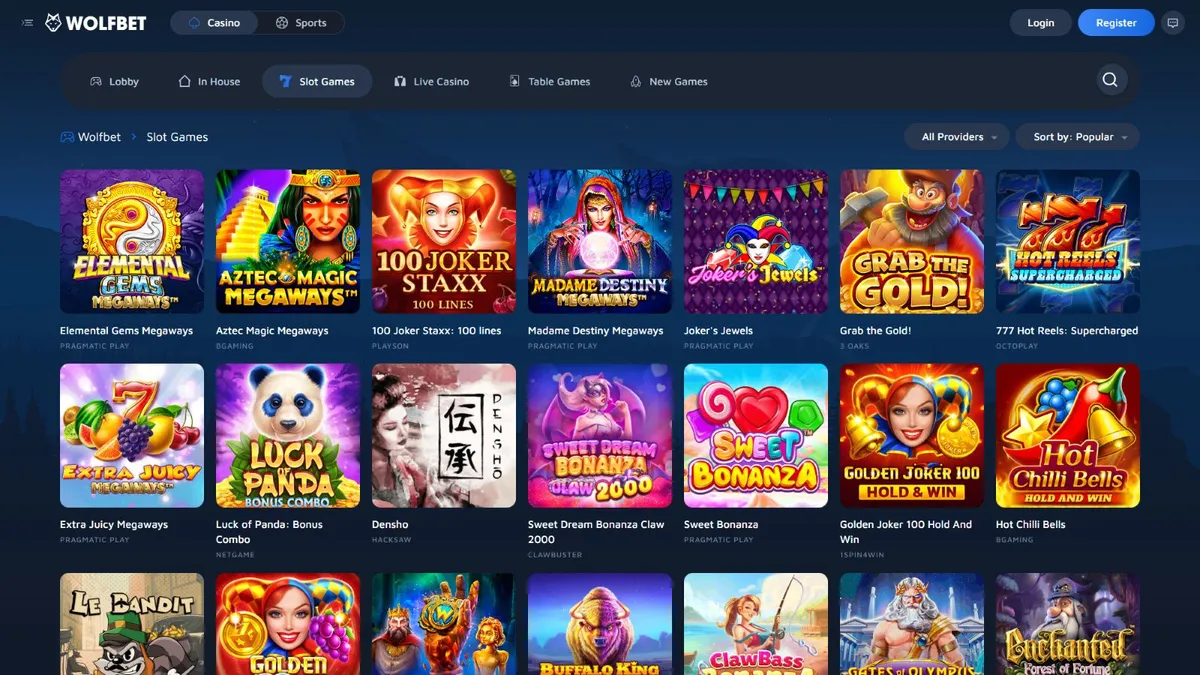 wolfbet casino games