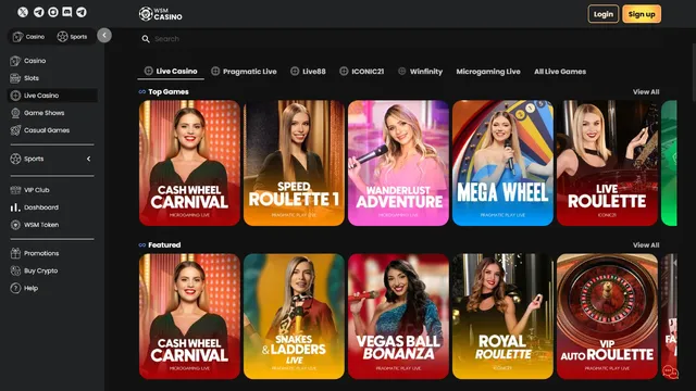 wsm casino live games