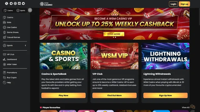 wsm casino website screen