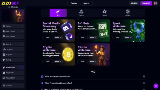 zizobet casino promotions