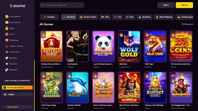 zoome casino games
